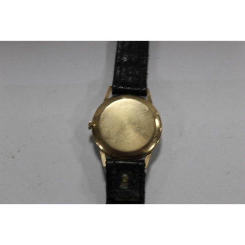 322 - A 9 CT GOLD CASE APEX 17 JEWEL INCA BLOC WRIST WATCH