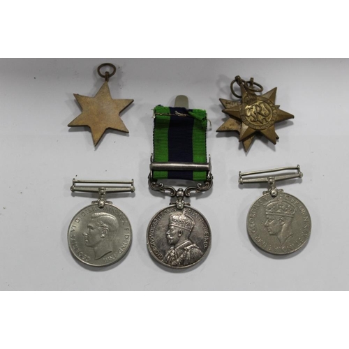 323 - A NORTHWEST FRONTIER 1930-31 MEDAL AWARDED TO 4686337 PTE. C.T. CHAMBERS. K.O.Y.L.I. TOGETHER WITH F... 