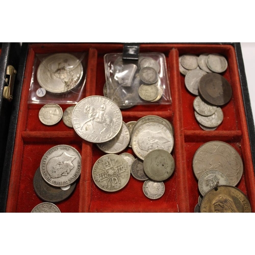 338 - TWO BOXES OF ANTIQUE AND VINTAGE COINAGE TO INCLUDE A QUANTITY OF SILVER THREE PENCES, VICTORIAN COI... 