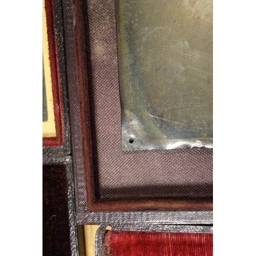 349 - FOUR CASED DAGUERREOTYPE PICTURES ON METAL