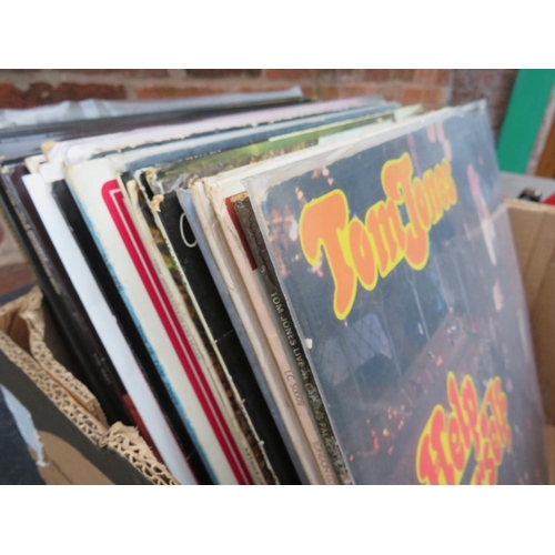 62 - A BOX OF ASSORTED TOM JONES LP RECORDS TO INCLUDE AN IMPORT EDITION