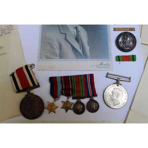 913 - A SMALL COLLECTION OF MEDALS AND ASSOCIATED CORRESPONDENCE FOR MR LOUIS E.T. FORSTER,  to include th... 