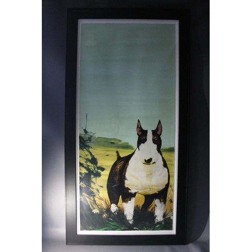 360 - RAY RICHARDSON (b.1964). British contemporary, 'Wildwood', modernist study of a  Bull Terrier, limit... 