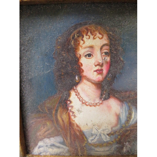 193 - (XIX-XX). A half length portrait miniature study of an elegant young lady with pearl necklace, unsin... 