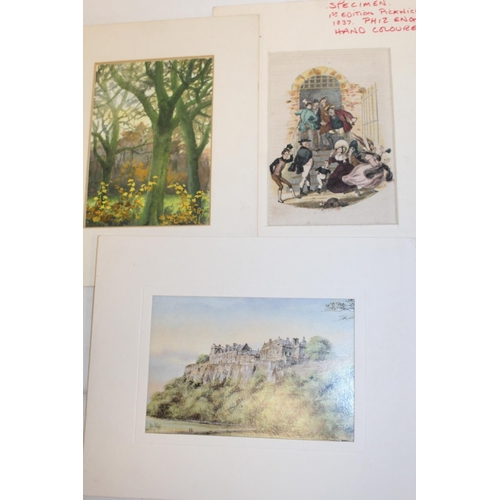 41 - A FOLDER OF UNFRAMED ANTIQUE AND VINTAGE ENGRAVINGS, PRINTS AND EPHEMERA ETC.