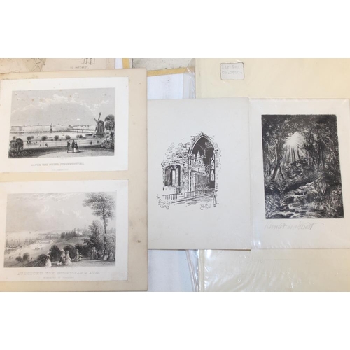 43 - A FOLDER OF UNFRAMED ANTIQUE AND VINTAGE ENGRAVED PORTRAIT STUDIES ETC.