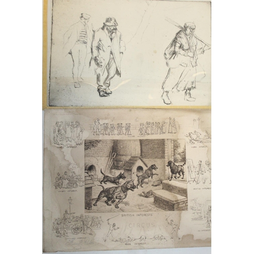 43 - A FOLDER OF UNFRAMED ANTIQUE AND VINTAGE ENGRAVED PORTRAIT STUDIES ETC.