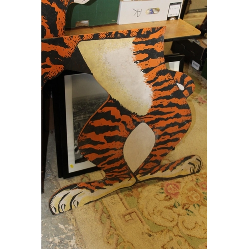 100 - A VINTAGE ESSO ADVERTISING BOARD / SIGN 'PUT A TIGER IN YOUR TANK' - AS FOUND OVERALL HEIGHT -181CM