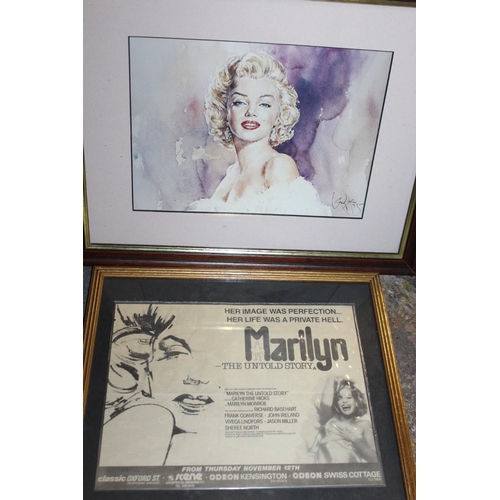 108 - A SELECTION OF MARILYN MONROE RELATED PICTURES AND PRINTS (6)