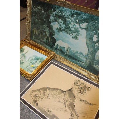 116 - A COLLECTION OF PRINTS TO INCLUDE GILT FRAMED EXAMPLES