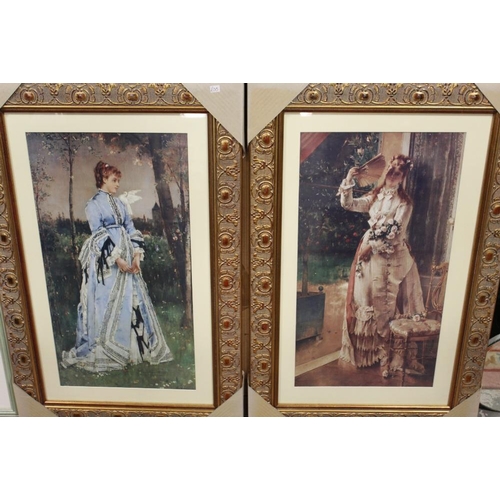 59 - TWO SETS OF FOUR MODERN GILT FRAMED PRINTS (8)