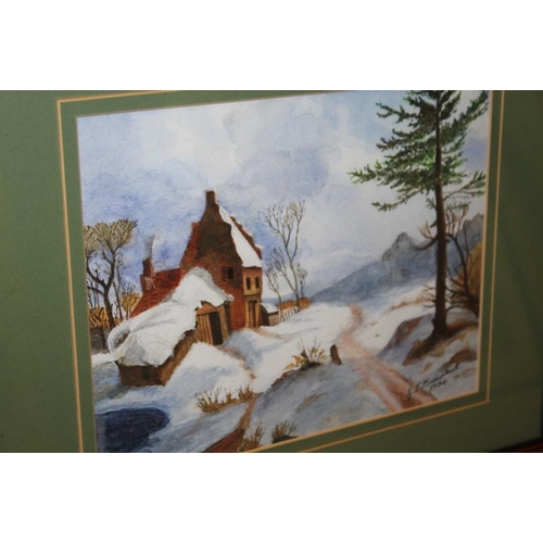 80 - A QUANTITY OF FRAMED WATERCOLOURS AND PRINTS ETC. TO INCLUDE A FRANCIS WELLS ARTISTS PROOF PRINT, SE... 