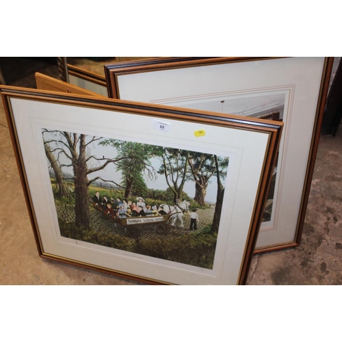 88 - A COLLECTION OF FRAMED AND GLAZED LIMITED EDITION TOM DODSON PRINTS TO INCLUDE SIGNED EXAMPLES (5)