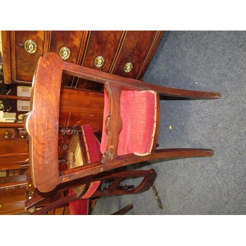 690 - A SET OF FIVE EDWARDIAN MAHOGANY DINING CHAIRS