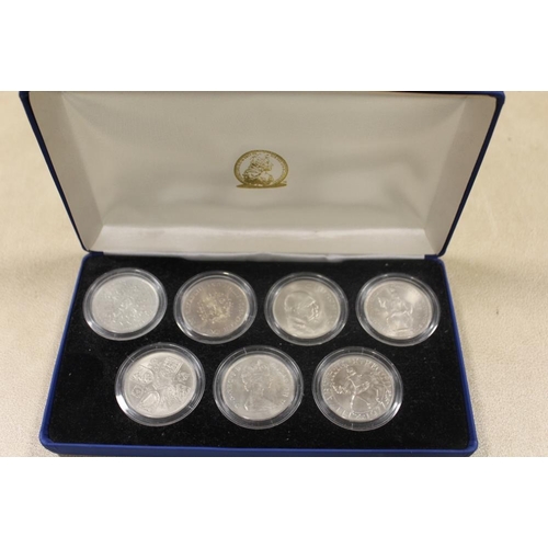 354 - A CASED COMPLETE COLLECTION OF H M QUEEN ELIZABETH II CROWNS 1953 - 1981