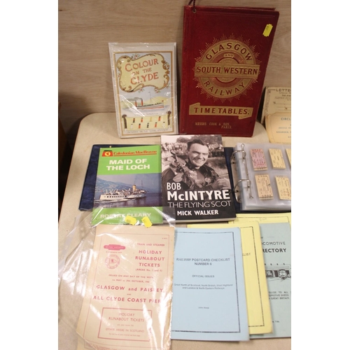 364 - A LARGE QUANTITY OF RAILWAY RELATED EPHEMERA TO NC. VINTAGE TRAIN TICKETS, TICKET PUNCH HANDBOOKS ET... 