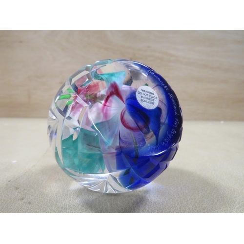 268 - A CAITHNESS LIMITED EDITION PAPERWEIGHT ENTITLED ' AN ENGLISH ROSE' NO.76 OF 250