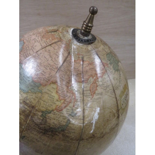 273 - A VINTAGE GLOBE ON FOLDING TRIPOD BASE - DENTED