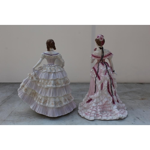 232 - TWO LIMITED EDITION ROYAL WORCESTER FIGURE - FIRST DANCE FROM THE TISSOT COLLECTION AND BELLE OF THE... 