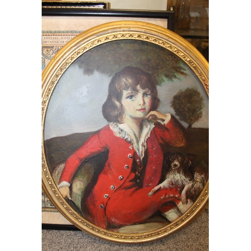 8 - A GILT FRAMED OVAL OIL ON BOARD PORTRAIT STUDY OF SUDAMORE LEE - INFORMATION VERSE