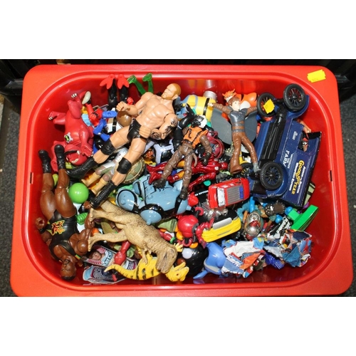 306 - A QUANTITY OF TOYS TO INC WWE WRESTLING FIGURES