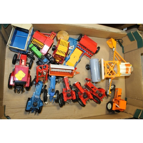 307 - TWO BOXES OF DIECAST FARMING TOYS TO INC CORGI EXAMPLES