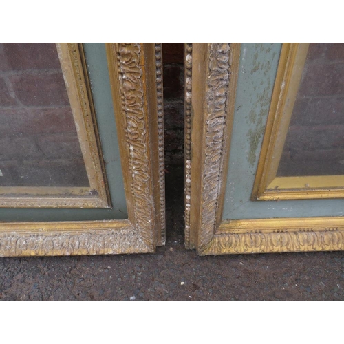 49 - A PAIR OF LATE 19TH / EARLY 20TH CENTURY GILTWOOD PICTURE FRAMES, with inset painted slip, glazed, r... 