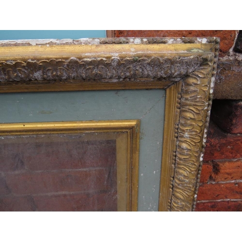 49 - A PAIR OF LATE 19TH / EARLY 20TH CENTURY GILTWOOD PICTURE FRAMES, with inset painted slip, glazed, r... 