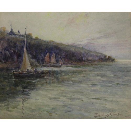 57 - JOSEPH HUGHES CLAYTON (Exh. 1891-1929). 'Cemaes Bay, Anglesey', signed lower right, watercolour, gil... 