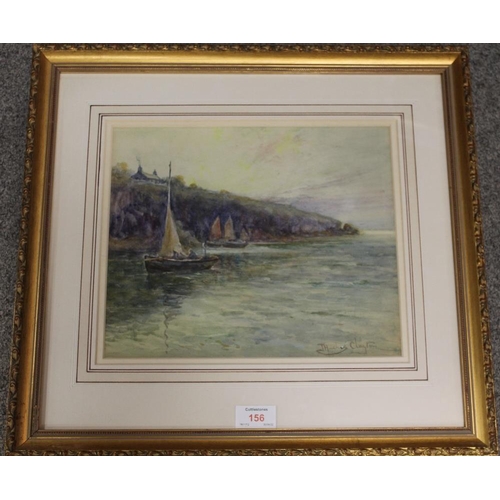 57 - JOSEPH HUGHES CLAYTON (Exh. 1891-1929). 'Cemaes Bay, Anglesey', signed lower right, watercolour, gil... 