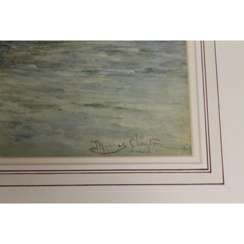 57 - JOSEPH HUGHES CLAYTON (Exh. 1891-1929). 'Cemaes Bay, Anglesey', signed lower right, watercolour, gil... 