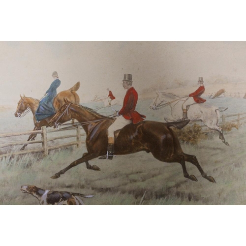 37 - A QUANTITY OF ASSORTED PRINTS TO INCLUDE A SET OF FOUR FRAMED AND GLAZED HUNTING SCENE PRINTS