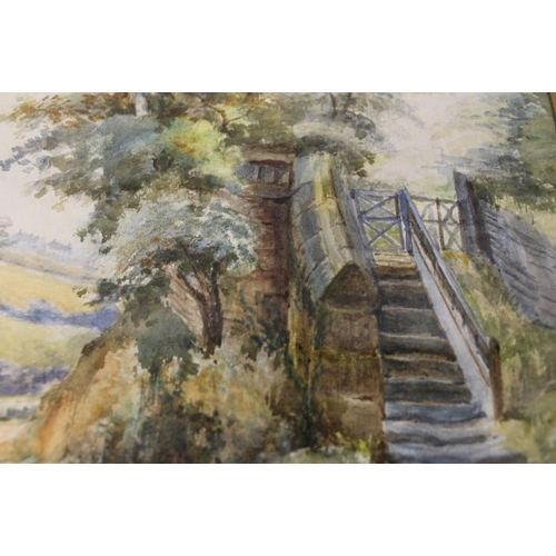 43 - A COLLECTION OF FRAMED AND GLAZED WATERCOLOURS TO INCLUDE A COUNTRY HOUSE SIGNED STANLEY W GIBB, A S... 