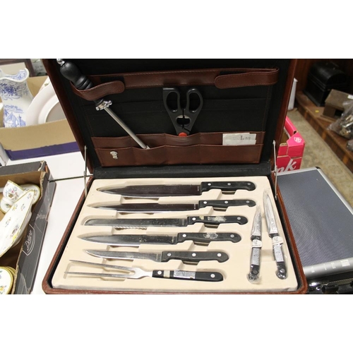 88 - A CASED SOLIGNEN CHEFS KNIFE SET