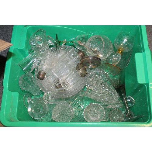 114 - A BOX OF GLASSWARE