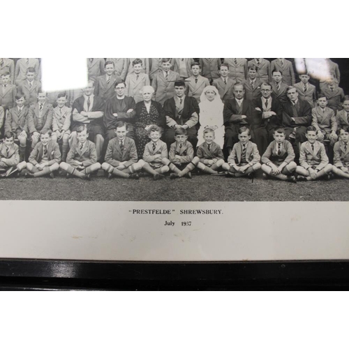 3 - TWO ANTIQUE FRAMED AND GLAZED PHOTOGRAPHS OF POLICE MEN OUTSIDE THE STATION - A/F TOGETHER WITH A PH... 