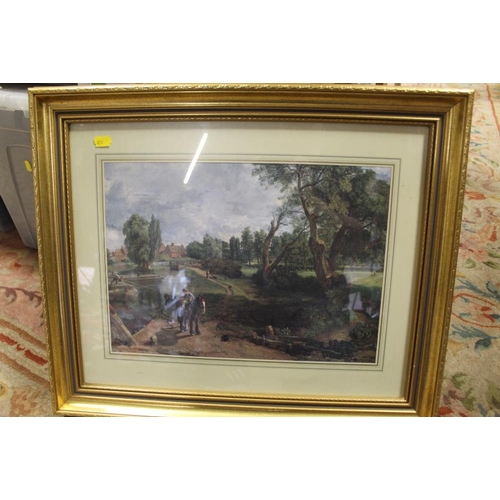 40 - A FRANCIS R FLINT WATERCOLOUR OF AN ITALIAN LAKE SCENE SIGNED LOWER LEFT - H 28 CM W 38 CM TOGETHER ... 