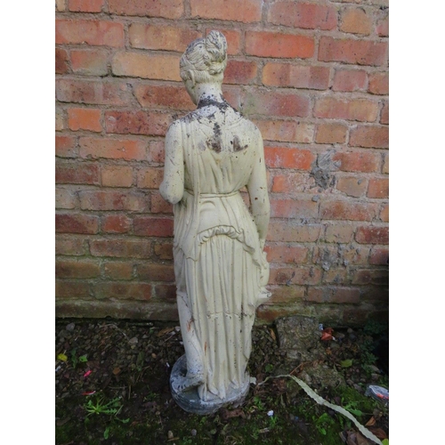 504 - A CONCRETE GARDEN FIGURINE OF HEBE - H 104 CM