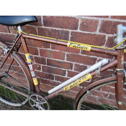 508 - A VINTAGE FALCON ERNIE CLEMENT 5 SPEED RACING BIKE WITH 21