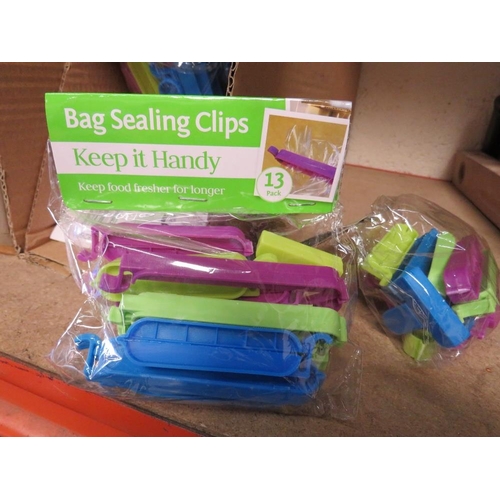 518 - SIXTEEN BOXES OF BAG SEALING CLIPS