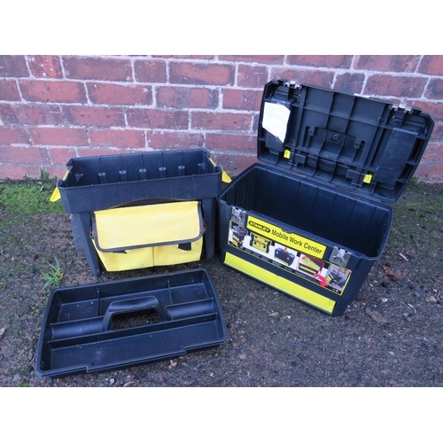 521 - A STANLEY MOBILE WORK CENTER TOOL BOX