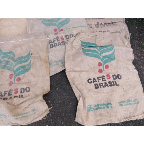 536 - A SELECTION OF HESSIAN COFFEE SACKS