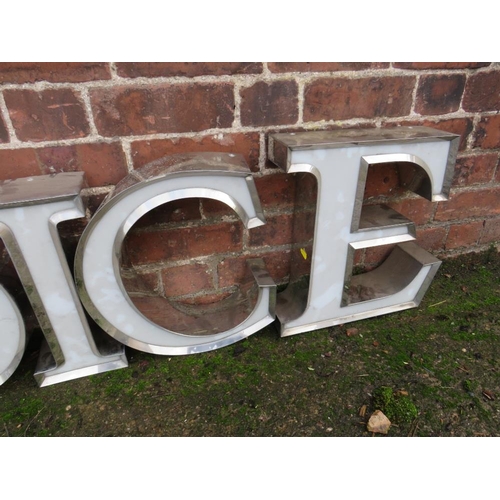 538 - LARGE STAINLESS STEEL AND ACRYLIC RETAIL LETTERING H-39 CM