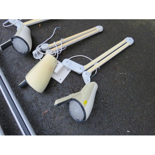 551 - THREE LUXO HOSPITAL BEDSIDE LAMPS, EXODUS ESTATE CAR ROOF RACKS, CYCLE ROOF CARRIERS