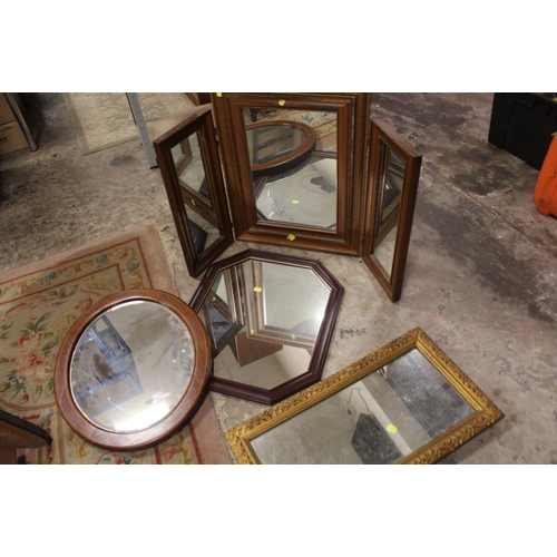 6 - A LARGE QUANTITY OF ASSORTED MIRRORS