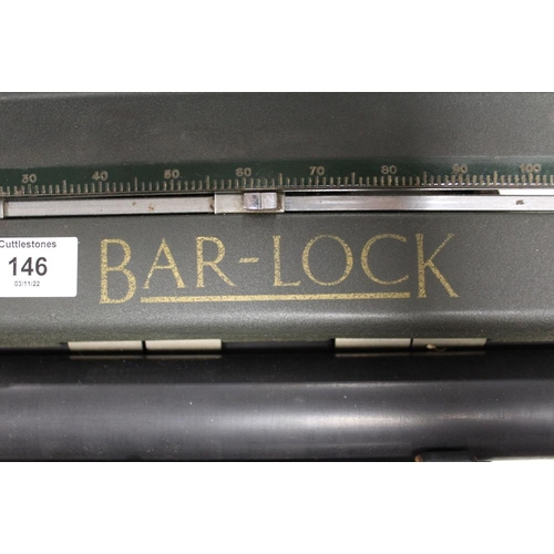 146 - A VINTAGE BAR-LOCK TYPEWRITER