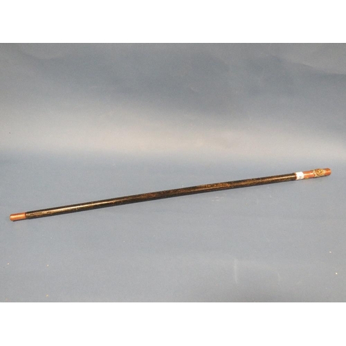 223 - A CHESHIRE REGIMENT SWAGGER STICK / WALKING CANE