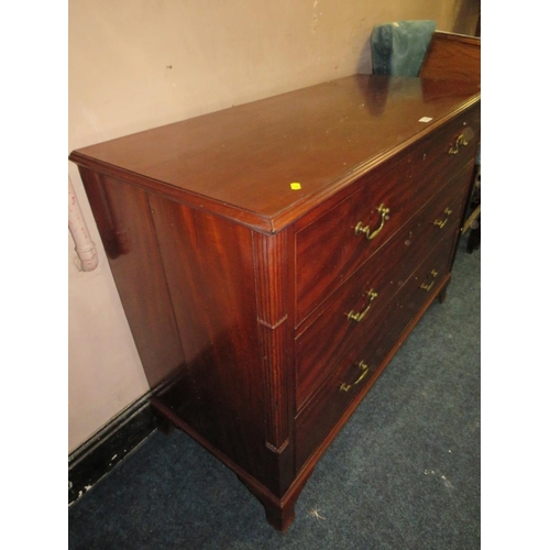 629 - A LARGE 19TH CENTURY MAHOGANY THREE DRAWER CHEST W-130 CM