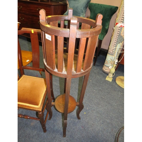 630 - A MAHOGANY JARDINAIRE AND A BEDROOM CHAIR (2)