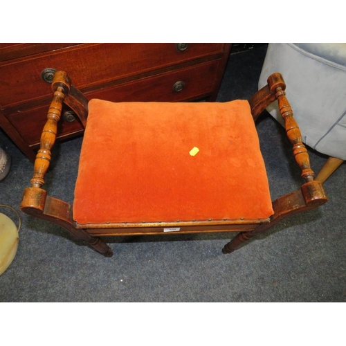 634 - AN EDWARDIAN PIANO STOOL